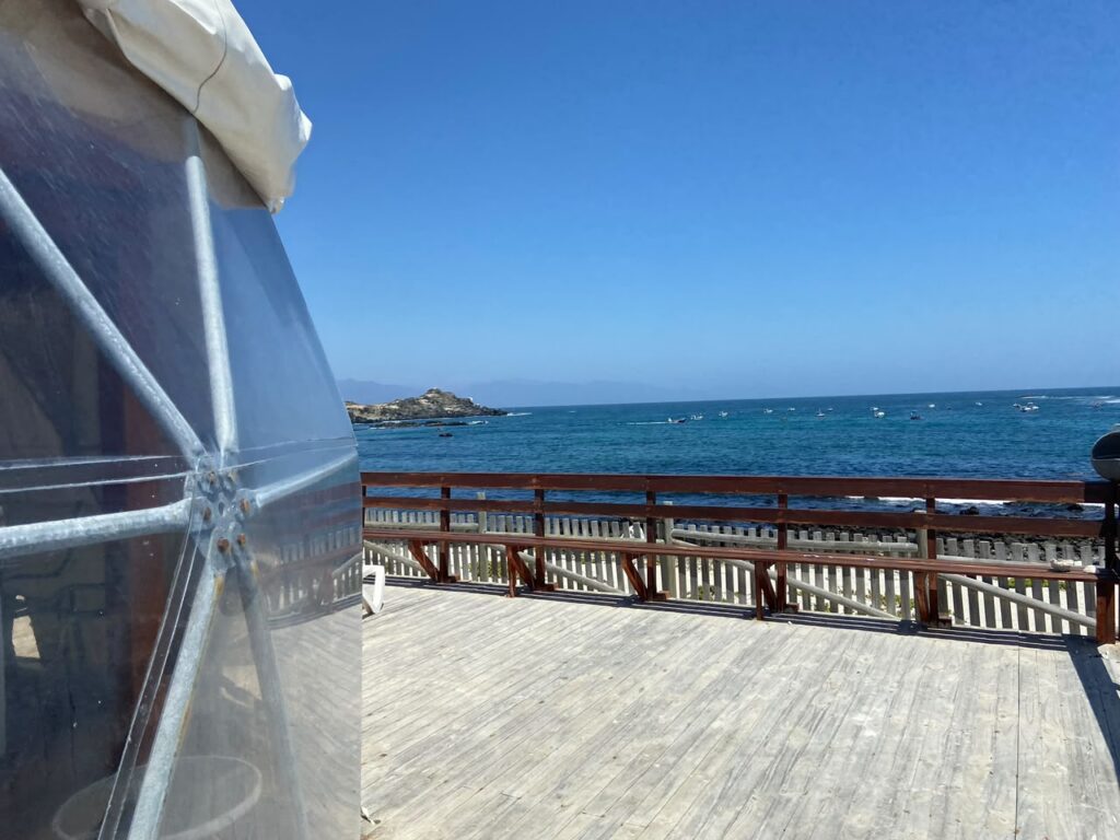 Terraza con vista al mar